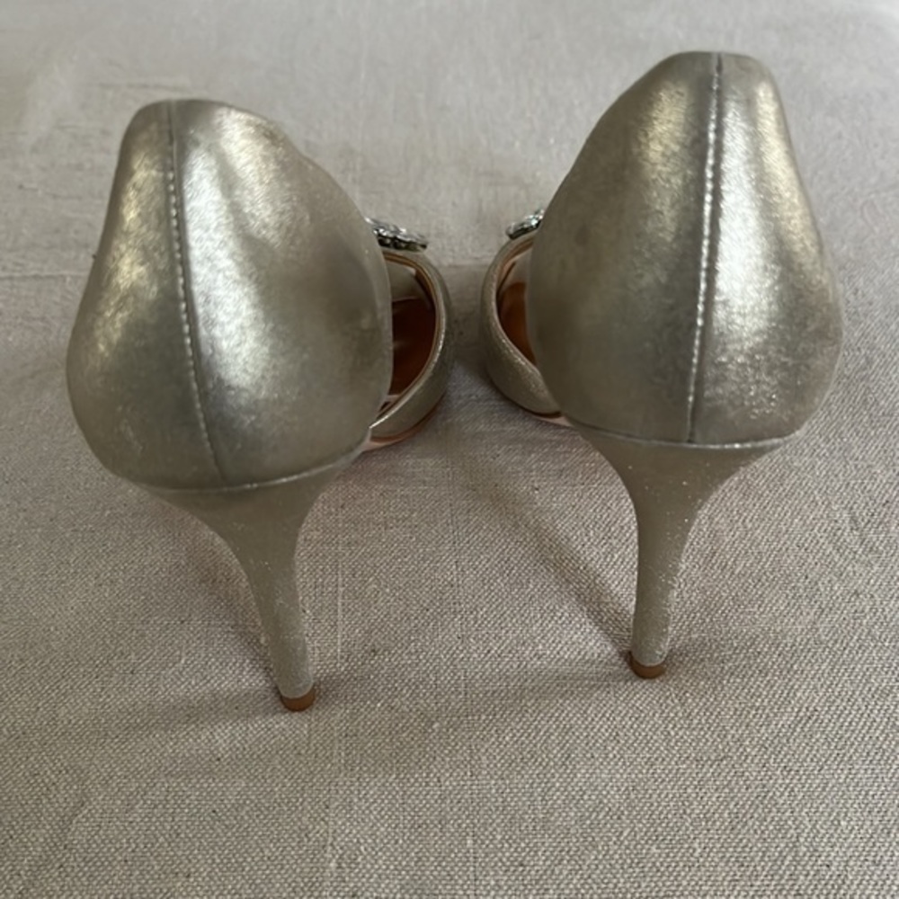 Badgley Mischka Jeweled Peep Toe D’Orsay Giana II‎ Pumps Size 6-1/2 - Picture 8 of 11